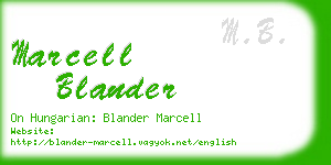 marcell blander business card